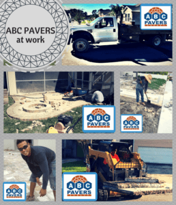 Pavers Travertine outdoor installation How to Gallery by contractor ABC PAVERS